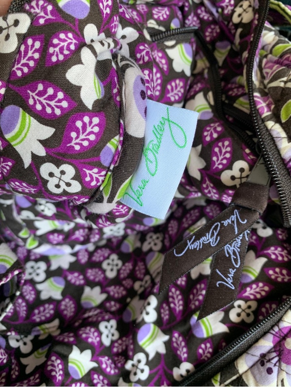 Vera Bradley Purple Floral Quilted Shoulder Bag - Picture 5 of 16